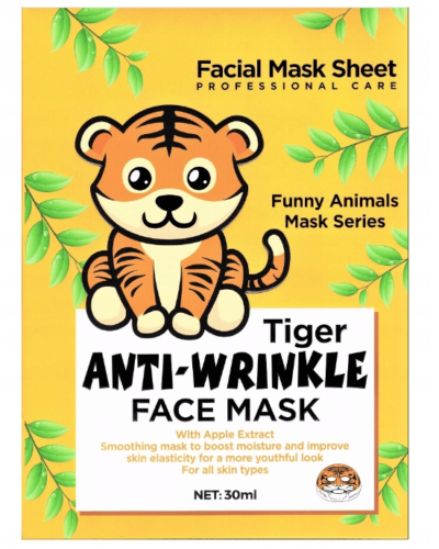 Anti-Wrinkle Face Mask Tiger